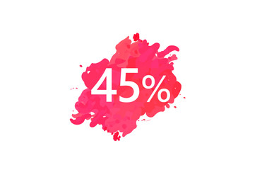 45 Percent Discount Water Color Design 