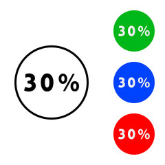 Thirty percent icon