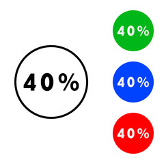 Forty percent icon