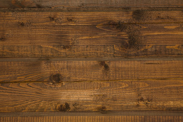 Wooden wall from oak boards