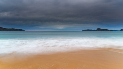 Overcast Cloudy Sunrise Seascape