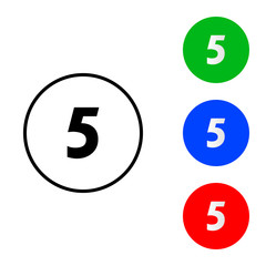 Number 5 icon vector