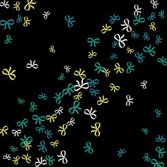 Festive Background with Colorful Bows. Delicate Pattern for Postcard, Print, Banner or Poster. Little Pretty Bows For Party Decoration, Wedding, Birthday or Anniversary Invitation. Vector