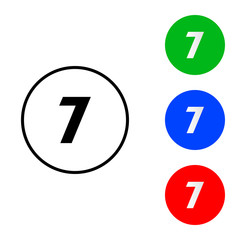 Number 6 icon vector