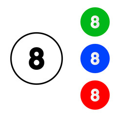 Number 6 icon vector