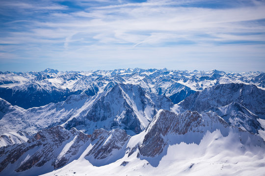 Bergpanorama von der Zugspitze aus gesehen