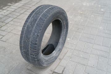 vehicle tire on the road
