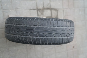 vehicle tire on the road