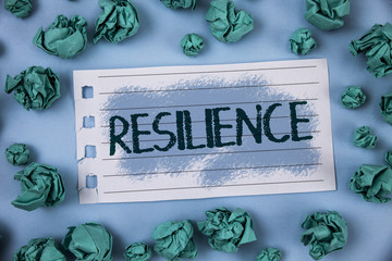 Text sign showing Resilience. Conceptual photo Capacity to recover quickly from difficulties...