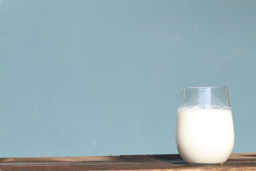milk in a glass