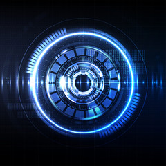 Technological futuristic interface system modern abstract background vector