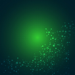 Molecular structure background. Genetic and science research.