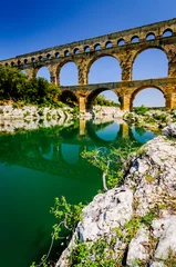 Papier Peint photo autocollant Pont du Gard Pont du Gard, France, Europe, European, Western Europe
