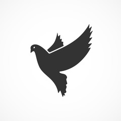Vector image of a dove icon.