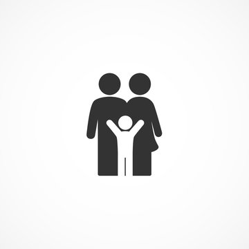 Vector image of a family icon.