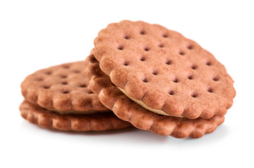 dark chocolate biscuits with a light filling.