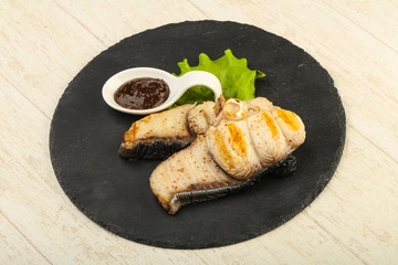 Grilled shark steak