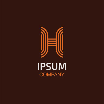 Letter H logo monogram