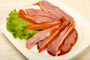 Sliced duck breast