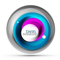 Spiral swirl flowing lines 3d vector abstract digital motion background design. Rotating concept