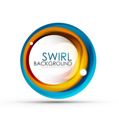 Spiral swirl flowing lines 3d vector abstract digital motion background design. Rotating concept