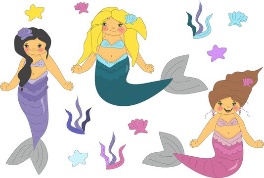 Little funny mermaids
