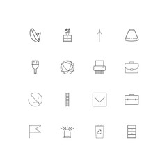 Industry simple linear icons set. Outlined vector icons