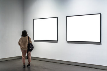 blank frame in gallery