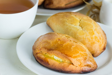 Homemade pies  with cottage cheese.