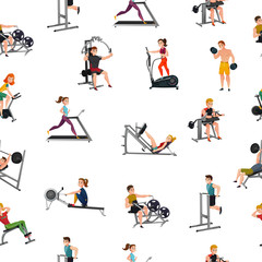 Exercise Equipment Seamless Pattern