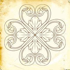 Vector baroque of vintage elements for design. 