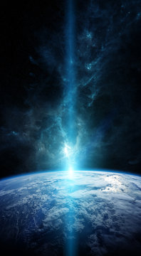 Fototapeta Planet Earth in space 3D rendering elements of this image furnished by NASA