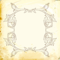 Vector baroque of vintage elements for design. 