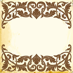Vector baroque of vintage elements for design. 