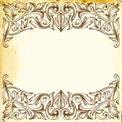 Vector baroque of vintage elements for design. 