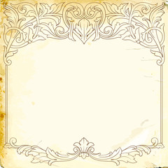 Vector baroque of vintage elements for design. 