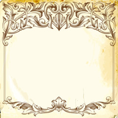 Vector baroque of vintage elements for design. 