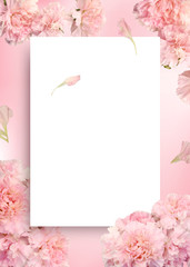 Background frame with beautiful spring landscape