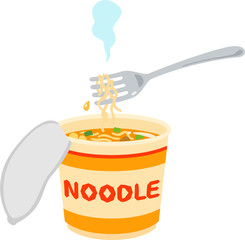 カップ麺とフォーク
