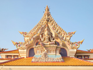 beautiful gable of the famous temple