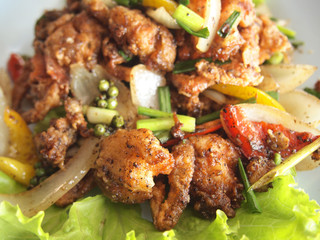 Chili fried crab with black peper