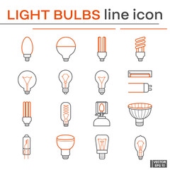 Set of light bulbs icons.