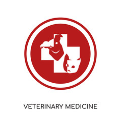 veterinary medicine logo isolated on white background for your web, mobile and app design