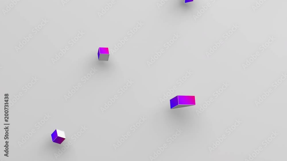 Poster abstract 3d rendering of geometric shapes. computer generated loop animation. modern background with