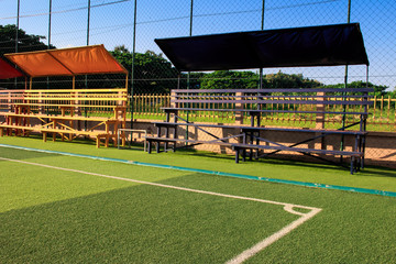 Obraz premium Mae Hia the Public football field is built of taxation in Thailand