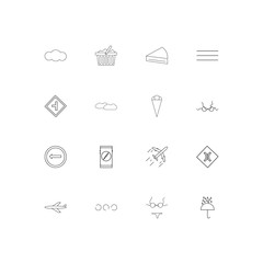 Travel simple linear icons set. Outlined vector icons