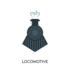 locomotive logo isolated on white background for your web, mobile and app design