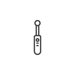 Electric toothbrush outline icon. linear style sign for mobile concept and web design. Dental equipment simple line vector icon. Symbol, logo illustration. Pixel perfect vector graphics