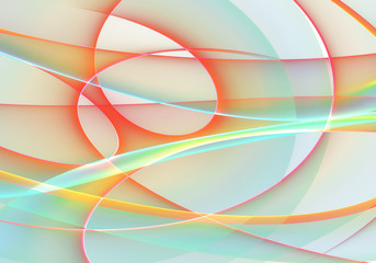 Colorful abstract flames rainbow lines background on white