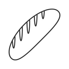 Bread loaf linear icon